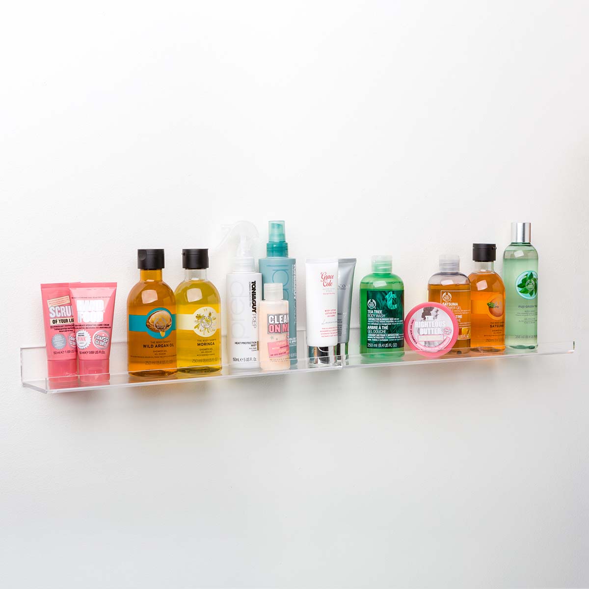 Invisible' Bathroom Organizer Wall Mounted or Free-Standing Luxury  Bathroom Decor. 15” Clear Acrylic Bathroom Shelf with 3 Sections for  Toiletries